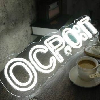 OCPOIT White Neon Sign