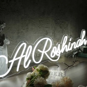 Al Roshinah White Neon Sign