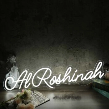 Al Roshinah White Neon Sign