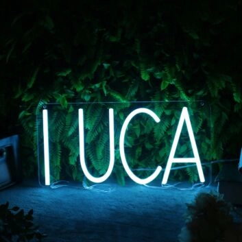 Luca Blue Neon Sign