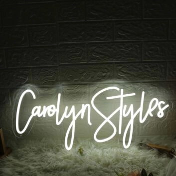 Carolyn Styles White Neon Sign