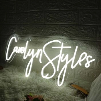 Carolyn Styles White Neon Sign