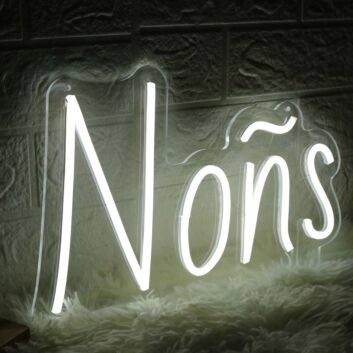 Nons White Neon Sign