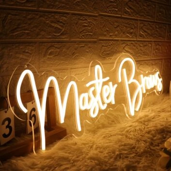 Master Brows Yellow Neon Sign