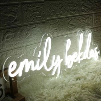 Emily Bekdas White Neon Sign