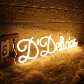 D Delicias Yellow Neon Sign