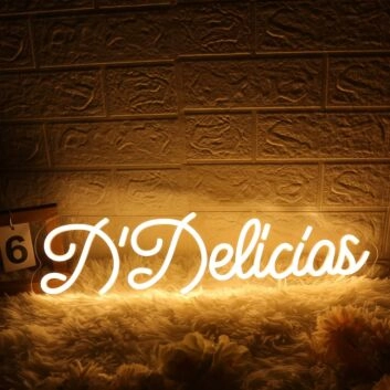 D Delicias Yellow Neon Sign