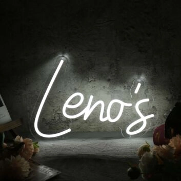 Lenos White Neon Sign