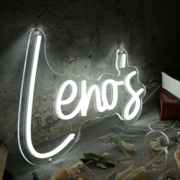 Lenos White Neon Sign