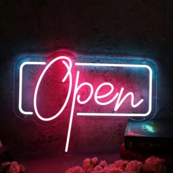 Red Open Custom Neon Sign