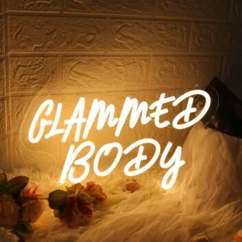 Glammed Body Yellow Custom Neon Sign