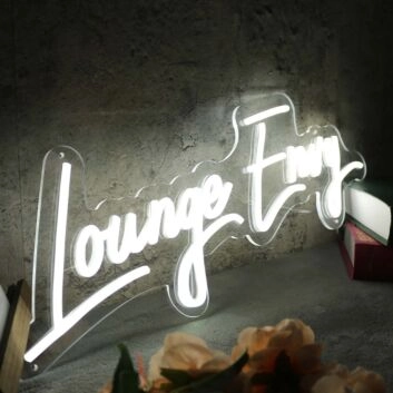 Lounge Envy White Neon Sign