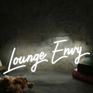 Lounge Envy White Neon Sign
