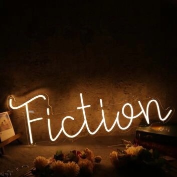 Fiction Yellow Neon Sign