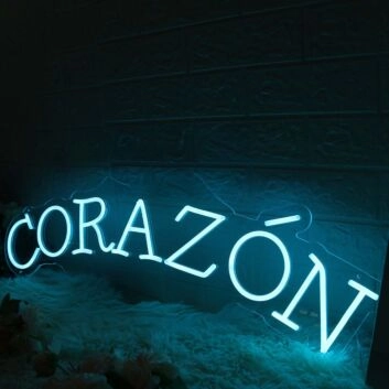 Corazon Blue Neon Sign