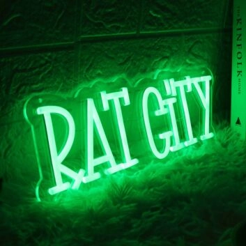 Rat City Green Neon Sign