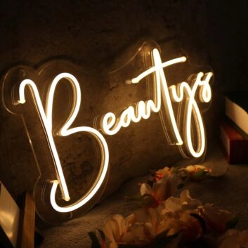 Beautys Yellow Neon Sign