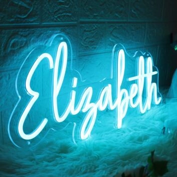 Elisabeth Blue LED Neon Sign