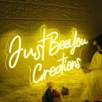 Just Beeyou Creations Yellow Neon Sign