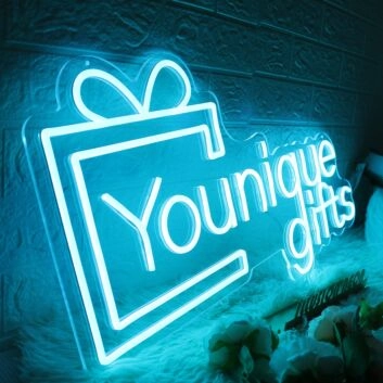 Younique Gifts Blue Neon Sign