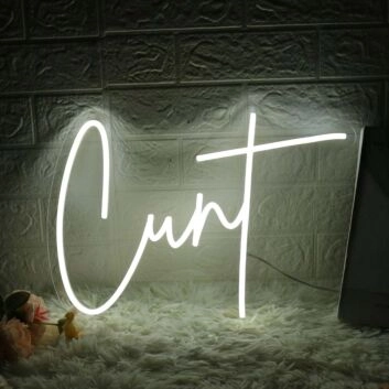 Cxnt White Neon Sign