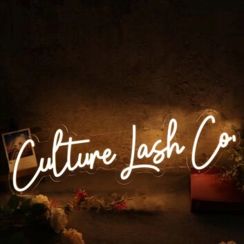 Culture Lash Co Yellow Neon Sign