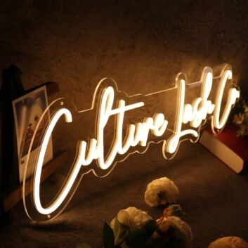 Culture Lash Co Yellow Neon Sign