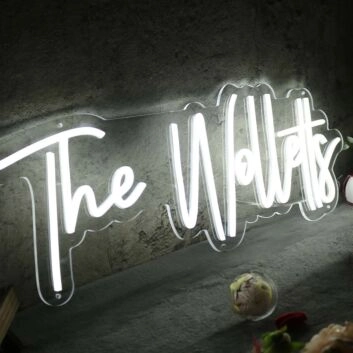 The Wolletts White Neon Sign