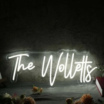 The Wolletts White Neon Sign