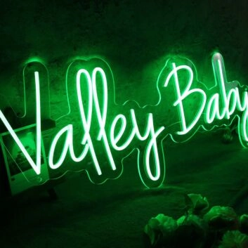 Valley Baby Green Neon Sign
