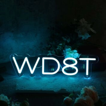 WD8T Blue Neon Sign