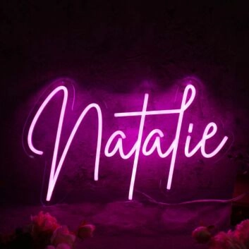 Natalie Purple Neon Sign