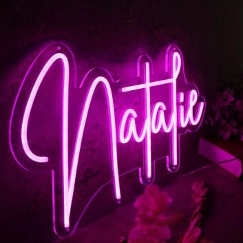 Natalie Purple Neon Sign