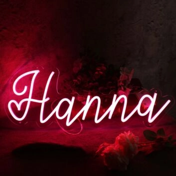 Hanna Red Neon Sign