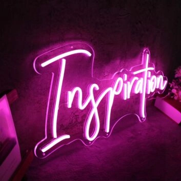 Inspiration Purple Neon Sign