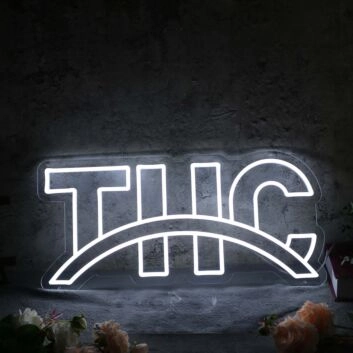 THC White Neon Sign