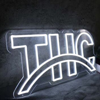 THC White Neon Sign