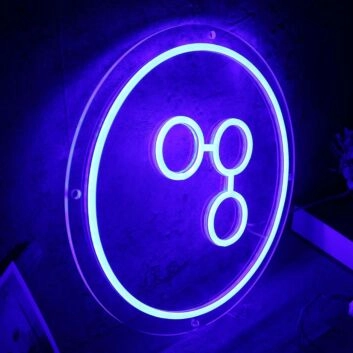 Share Button Blue Neon Sign