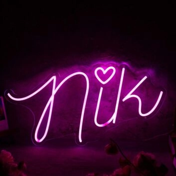Nik Pink Neon Sign