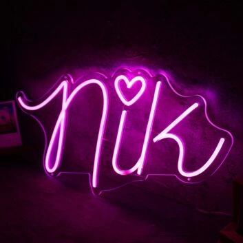Nik Pink Neon Sign