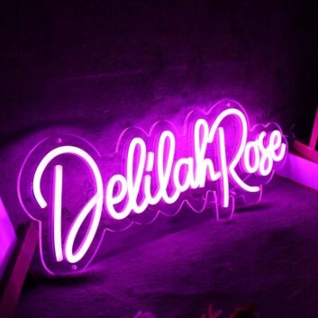 Delilah Rose Purple Neon Sign