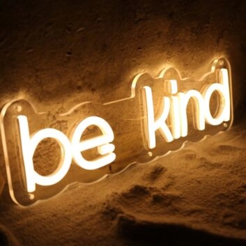 Be Kind Yellow Neon Sign
