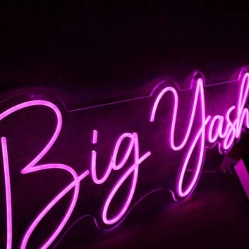 Big Yash Pink Neon Sign
