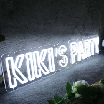 Kikis Party White Neon Sign