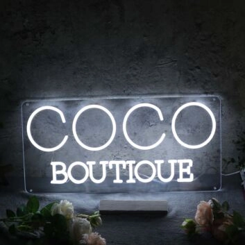 Coco Boutique White Neon Sign