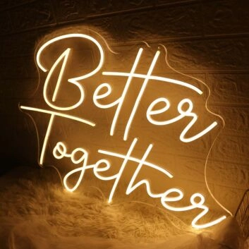 Yellow Better Together Neon Sign