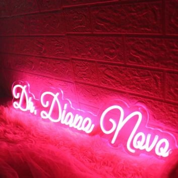 Dr Diana Novo Red Neon Sign