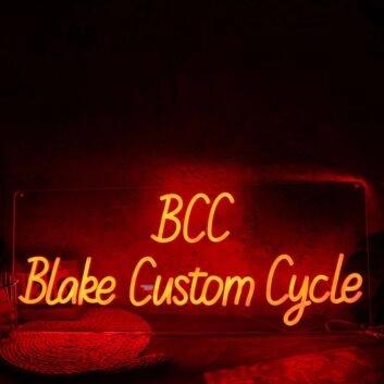 BCC Blake Custom Cycle Orange Neon Sign