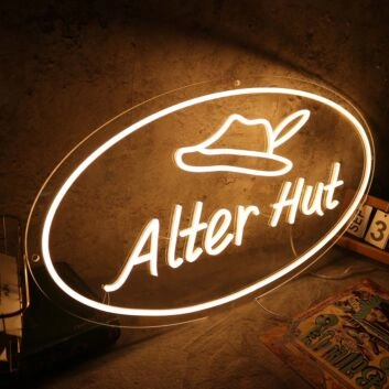 Alter Hut Yellow Neon Sign