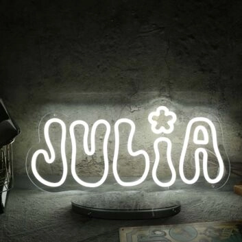 Julia White Neon Sign